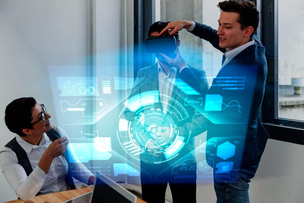 front-view-people-wearing-vr-glasses-min CRM ve İnovasyon: Yenilikçi Yaklaşımlarla İş Süreçlerini Dönüştürmek